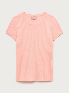 J.Crew Featherweight cashmere ribbed sweater-tee CP631